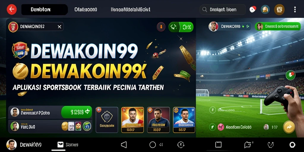 Tampilan gameplay Sportsbook yang mendebarkan di DEWAKOIN99.