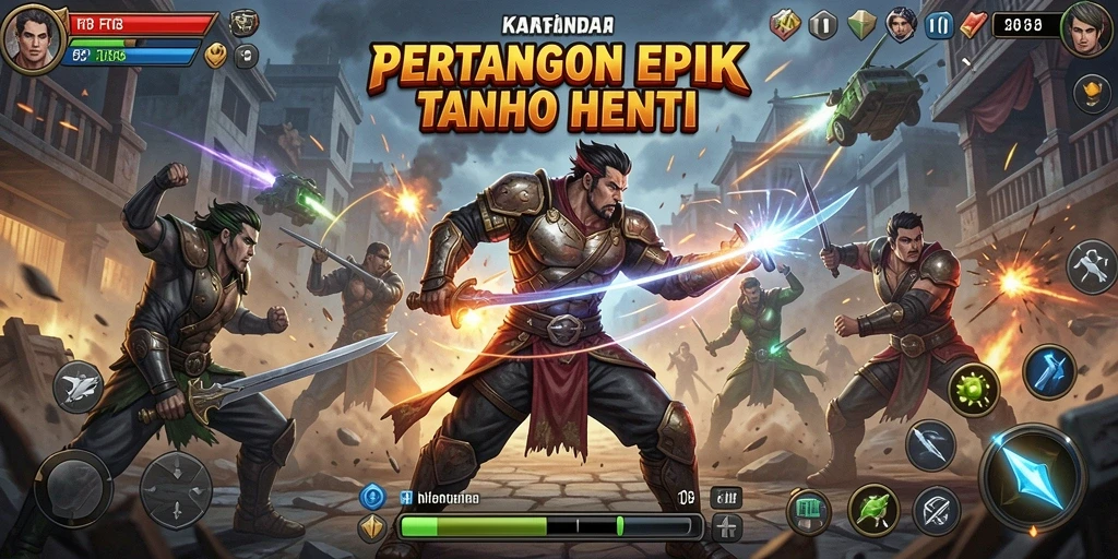 Tampilan gameplay F08 menunjukkan pertarungan yang intens dan mendebarkan.