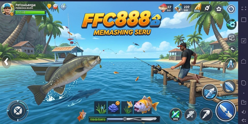 Tangkapan ikan besar di dalam game Fishing FC888.