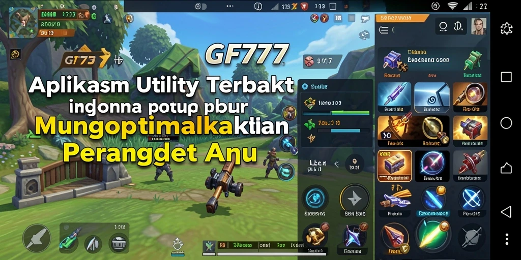 Screenshot utama GF777 yang menunjukkan antarmuka pengguna yang sederhana dan efisien.