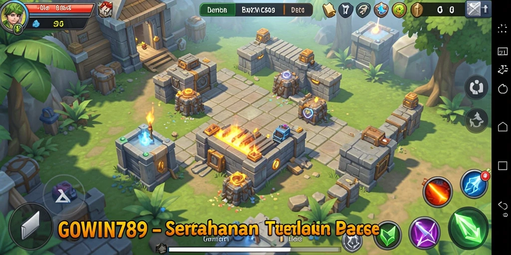 Screenshot utama GOWIN789 menampilkan pertahanan strategis yang menarik.
