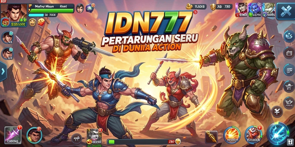 Screenshot aksi seru dari gameplay IDN777 di dunia Action.