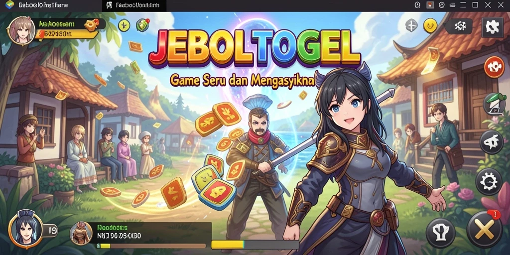 Tampilan utama gameplay <strong>JEBOLTOGEL</strong> yang menampilkan karakter Anime dan petualangan seru.