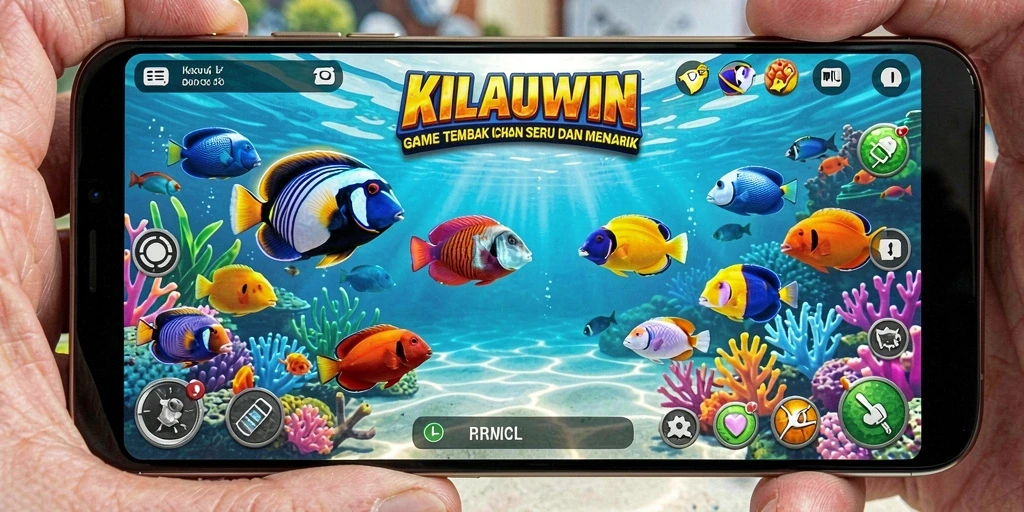 Gameplay <strong>KILAUWIN</strong> menampilkan aksi menembak ikan yang seru dan mengasyikkan.