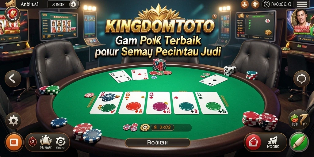 Tampilan menarik dari gameplay KINGDOMTOTO dalam permainan poker.