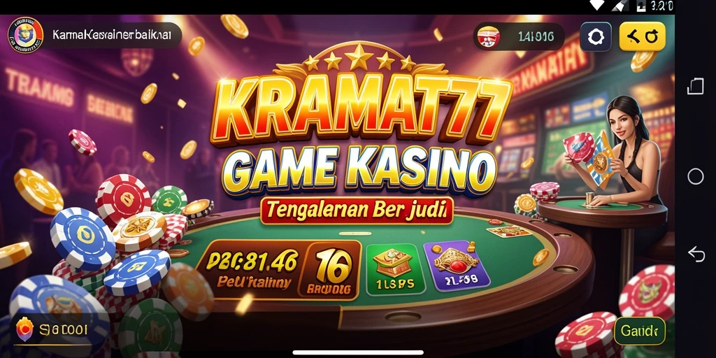 Screenshot KRAMAT77 menunjukkan gameplay Kasino yang seru dan interaktif.