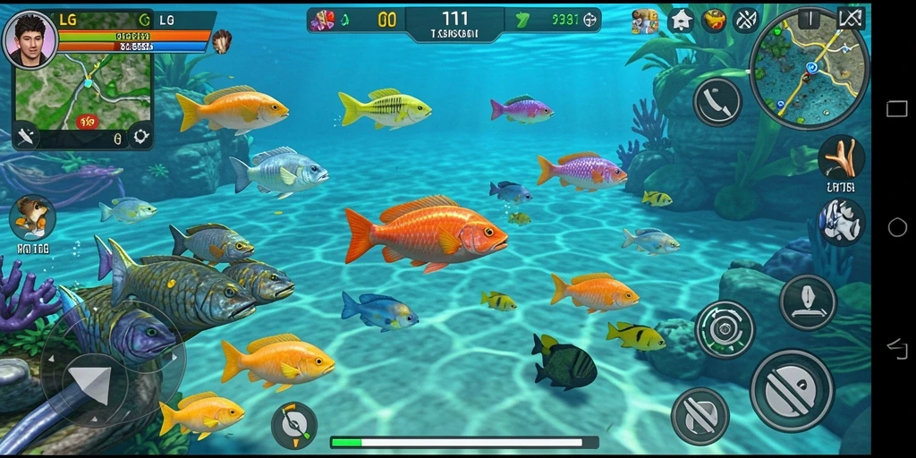 Tampilan gameplay seru dari LG111 dengan aksi Tembak Ikan yang menarik.