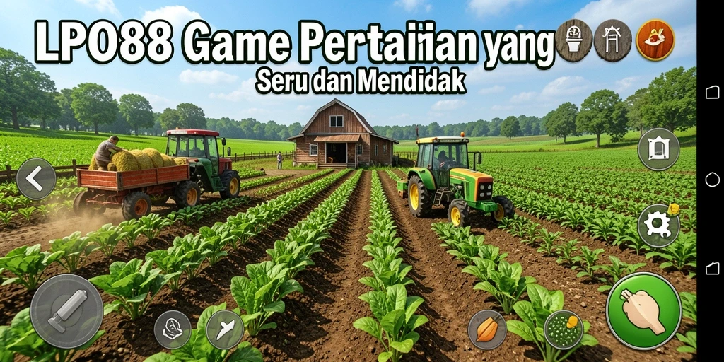 Tampilan gameplay LPO88 dengan suasana pertanian yang hidup.