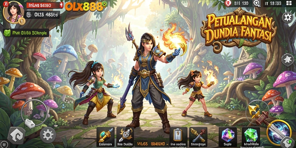 Screenshot OLX888 menampilkan gameplay seru di dunia petualangan yang menegangkan.