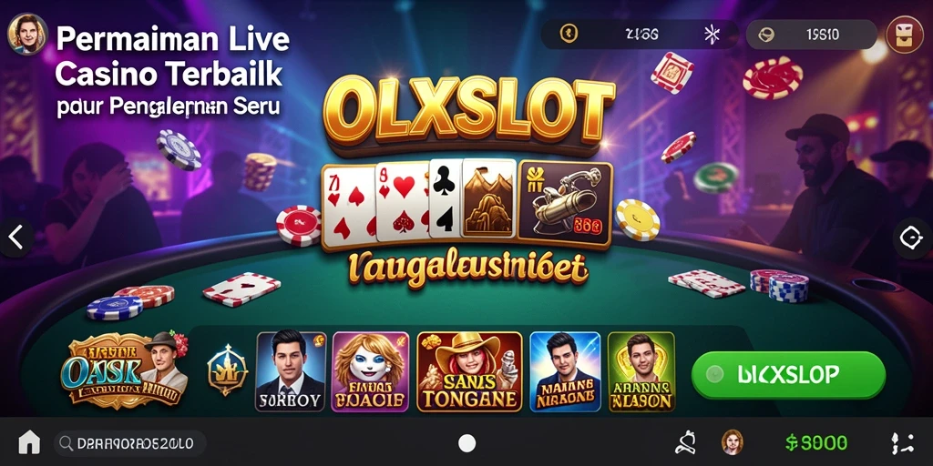 Gambar gameplay OLXSLOT yang menampilkan keasyikan permainan Live Casino.