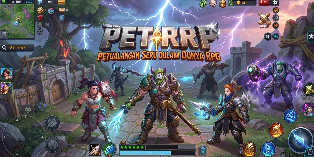 Tampilan gameplay RPG PETIRRP yang menakjubkan dan menarik.