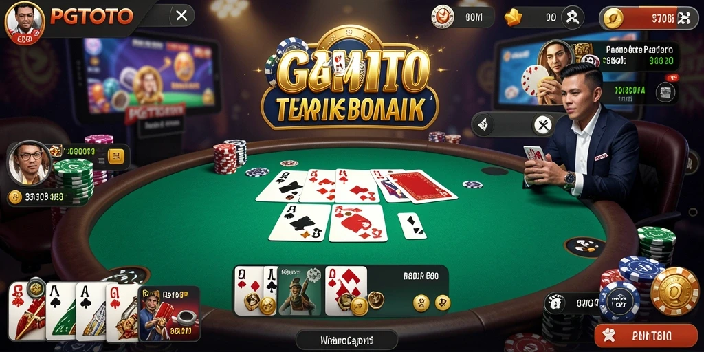 Tangkapan layar PGTOTO menampilkan aksi mendebarkan dalam permainan poker.