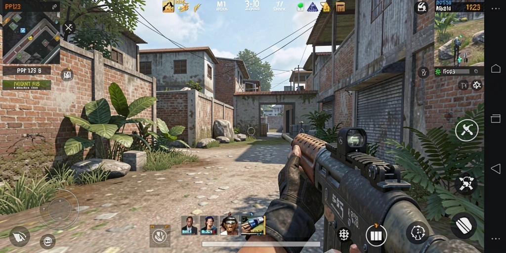 Gameplay PP123 dengan aksi tembak-menembak yang mendebarkan.