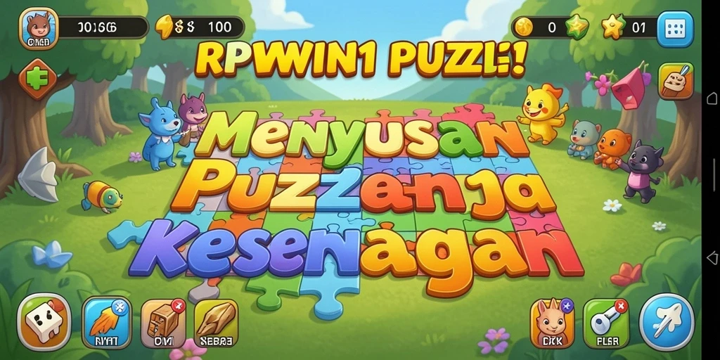 Screenshot gameplay menunjukkan serunya menyusun puzzle di RPWIN1.