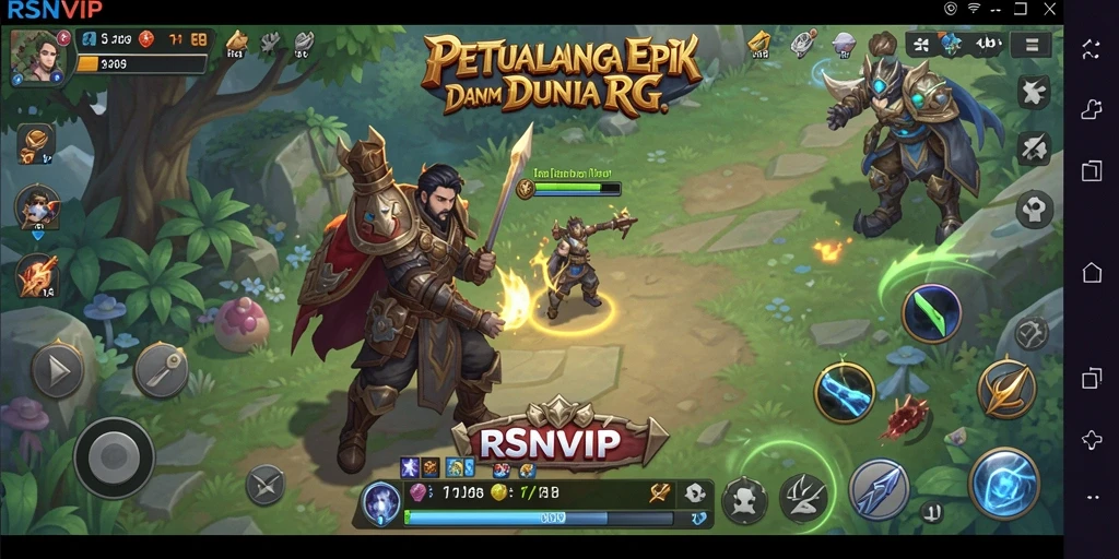 Tampilan gameplay RSNVIP dengan karakter dan pertarungan yang seru.