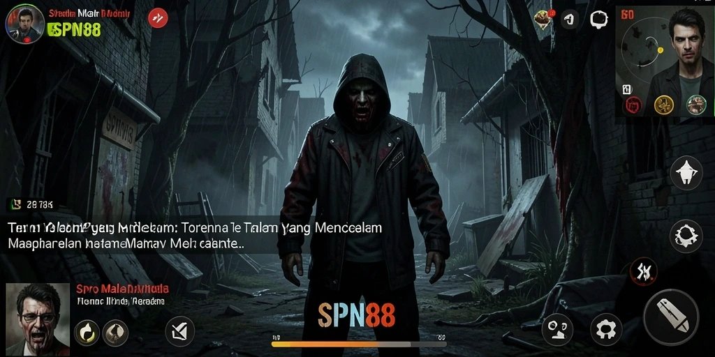 Gameplay SPN88 menunjukkan aksi menegangkan di lokasi menyeramkan.