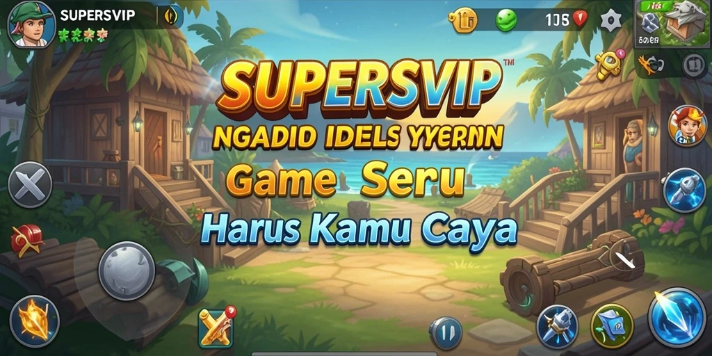 Tampilan gameplay SUPERSVIP yang menarik dengan elemen Idle.
