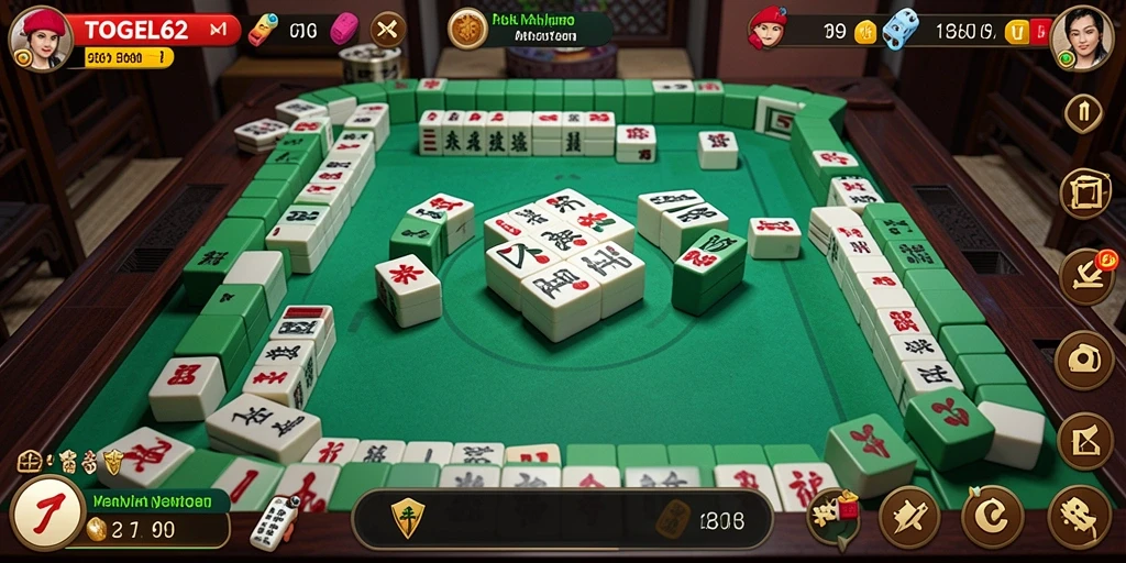 Screenshot menampilkan keseruan gameplay Mahjong di TOGEL62.