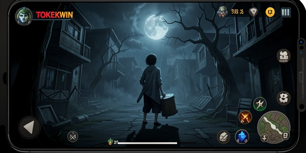 Tampilan menegangkan dari gameplay TOKEKWIN yang penuh kengerian.