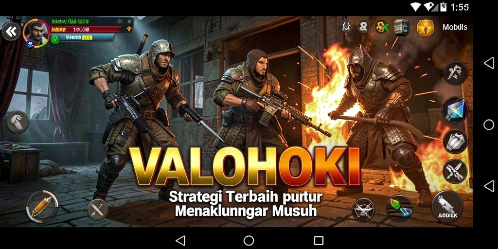 Gameplay VALOHOKI yang menegangkan dan strategis.